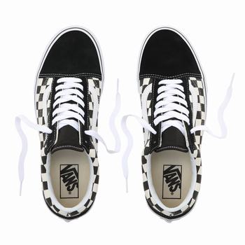 Damske Tenisky Vans Primary Check Old Skool Čierne/Biele VA53FACLZ